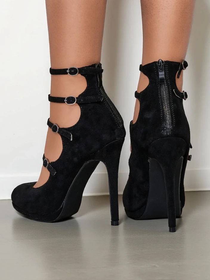 Royalfashion Women's Stiletto Heels with Straps Celose