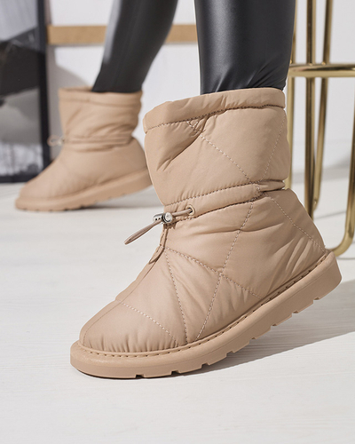 Light brown women's insulated boots a'la snow boots Kaliolen - Footwear