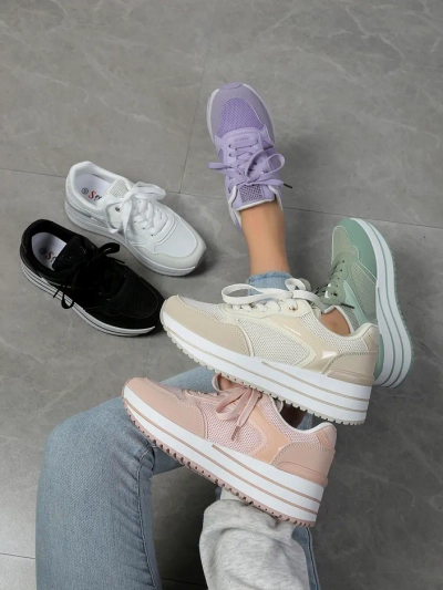 Royalfashion Women's sports sneakers on a platform Revided