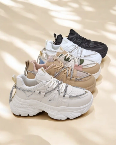 Royalfashion Women's Sneakers on a Thick Sole Reterri