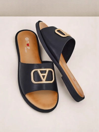 Royalfashion Women’s Flat-Sole Slides Ohanna