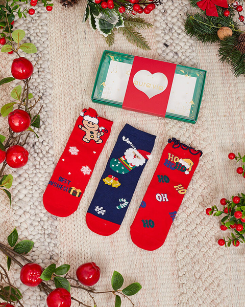 Royalfashion Christmas children's socks in a box 3/pack