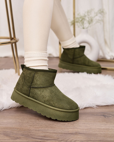 Royalfashion Green women's platform snow boots Ersinella