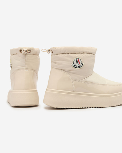 Royalfashion Naiste liibuvad lumesaapad kreemikat värvi Ademra