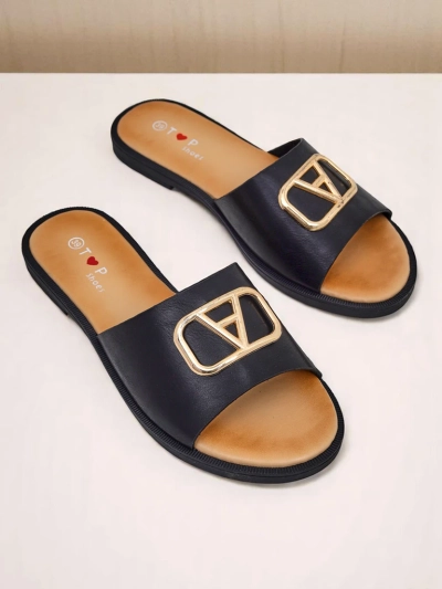 Royalfashion Women’s Flat-Sole Slides Ohanna