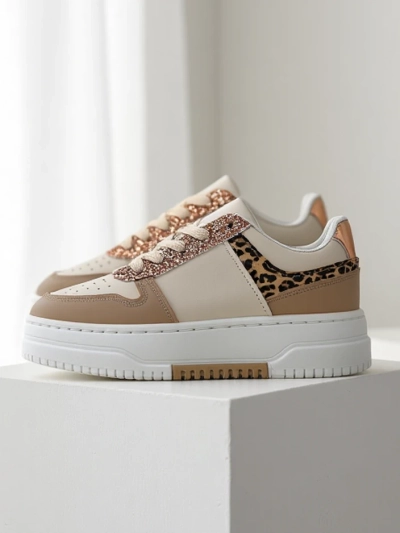 Royalfashion Women's sneakers with glitter Qisofi