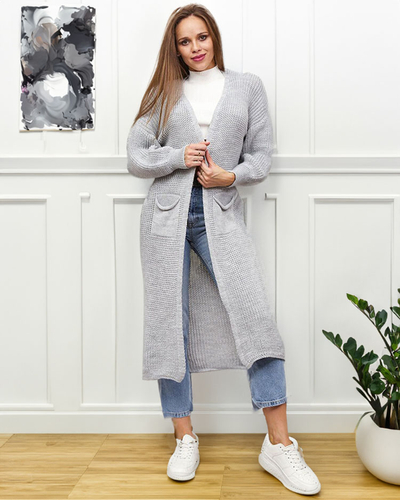 Royalfashion Gray women's bedspread sweater