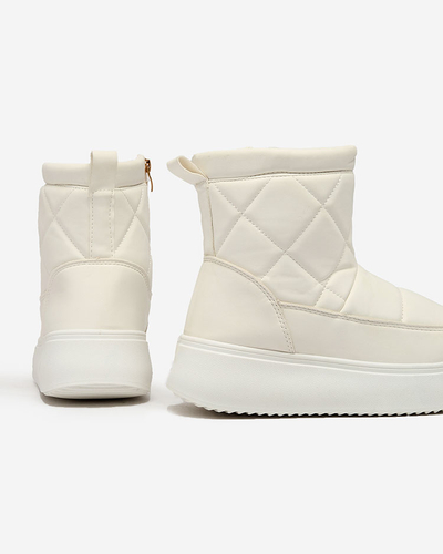 Royalfashion White women's boots a'la snow boots Kacecica