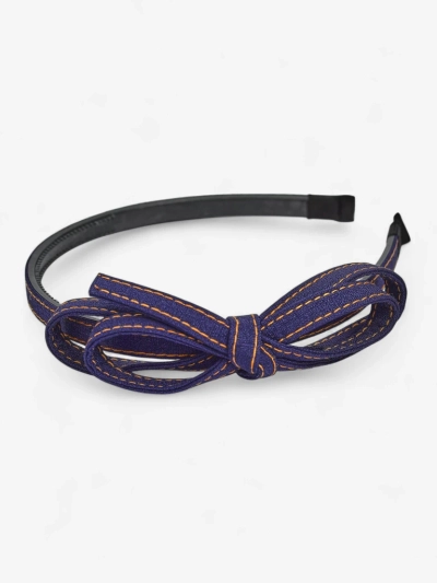 Royalfashion Hairband with Bow Denim Style