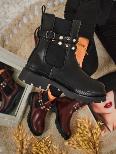 Kõrgemad naiste öko-nahast poolsaapad Pearl Mist