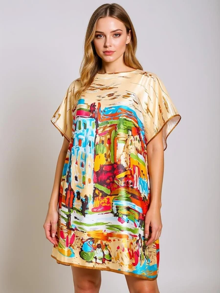 Pareo Melodia Venezia by Royalfashion – colorful knee-length polyester pareo