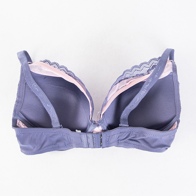 Violet-pink bra with lace - Underwear