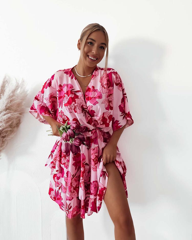 Royalfashion Naiste originaalmustriga minikleit