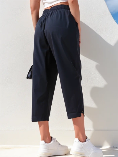 Royalfashion Women's straight fabric pants 7/8