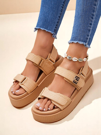 Royalfashion beežid platvormiga naiste sandaalid Lavinia – mugav suvi