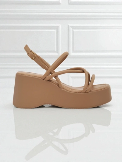 Royalfashion Women's Wedge Sandals Skyline Straps