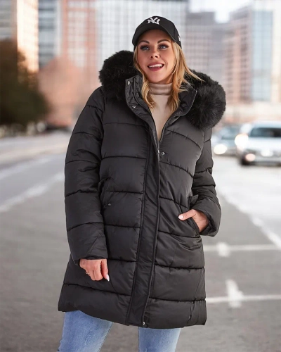 Royalfashion Naiste tikitud talvejope