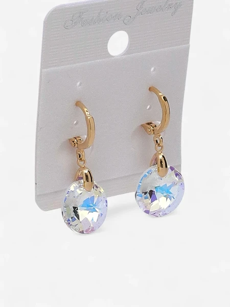 Royalfashion Длинные женские серьги с кристаллом