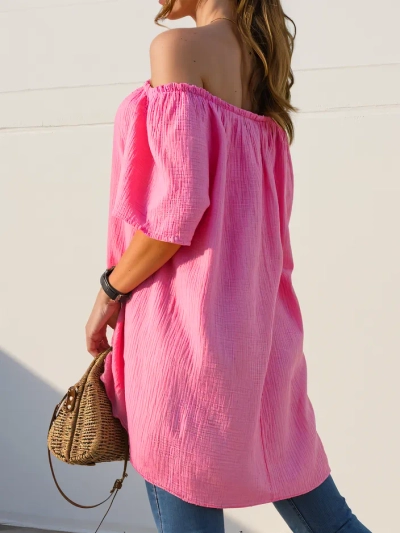 Royalfashion Cotton women's blouse a'la Spanish style with decorative buttons