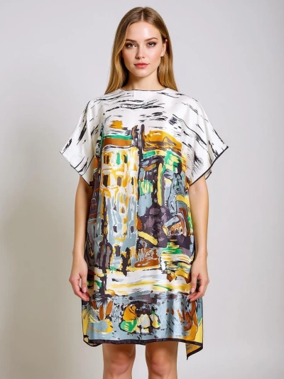Платье парео Kalypso Royalfashion, разноцветное до колен, универсальное
