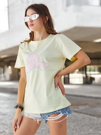 Royalfashion Naiste puuvillane pluus printimisega