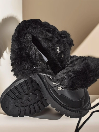 Royalfashion Women's lace-up snow boots Qiroz