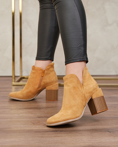 Royalfashion Camel женские сапоги на шпильке Ricteas
