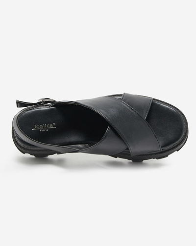 Black women's sandals on a thick sole Denidas - Shoes