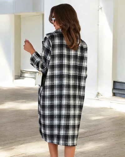 Royalfashion Naiste ruuduline mantel