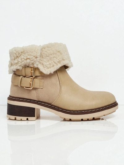 Kavira women's eco-leather ankle boots with fur