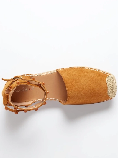 Light brown women's espadrilles with Lonesi jets - Footwear