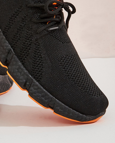 Mustad ja oranžid naiste spordijalatsid Bommgi - Jalatsid