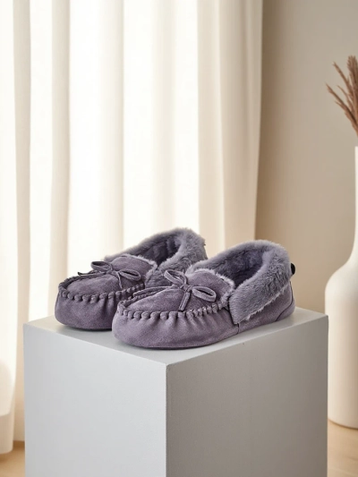 Royalfashion Женские мокасины с мехом Ahtikes