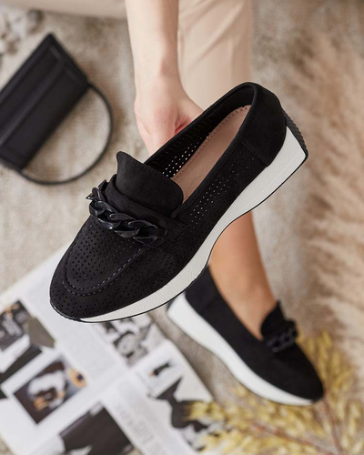 Royalfashion Läbipaistvad naiste mokassinad ketiga Isolla