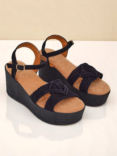 Royalfashion Женские босоножки на танкетке с плетением Sunny Day