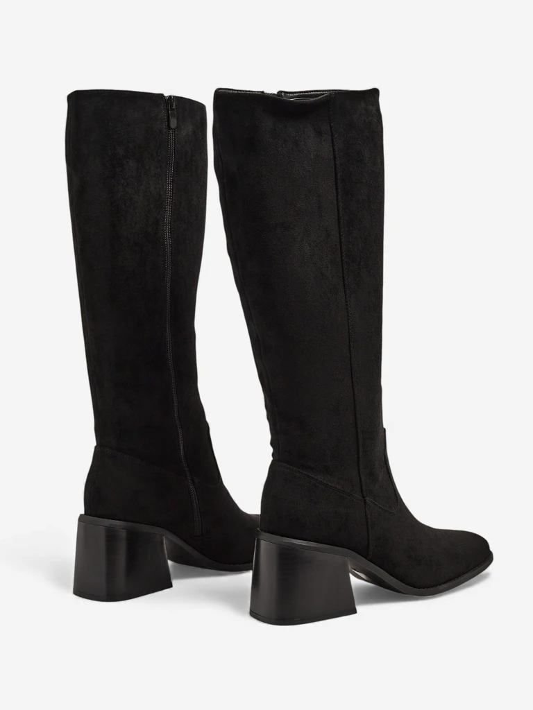 Женские сапоги из эко-замши на каблуке-столбике Ernala