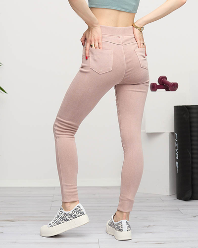 Naiste heleroosad treggings- Riietus