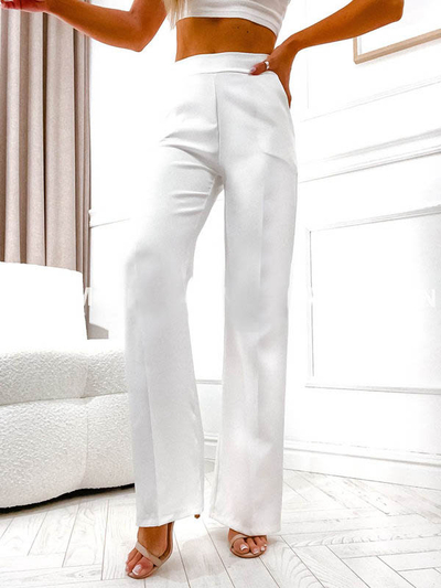 White women's wide-leg pants - Clothing