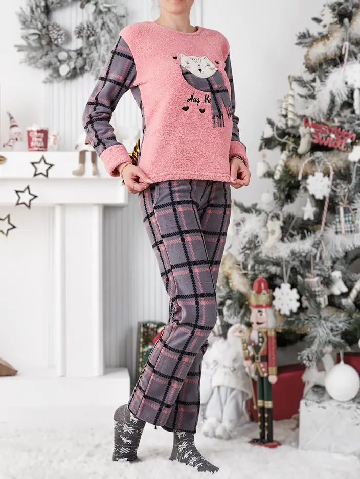 Royalfashion Women's checkered pajamas