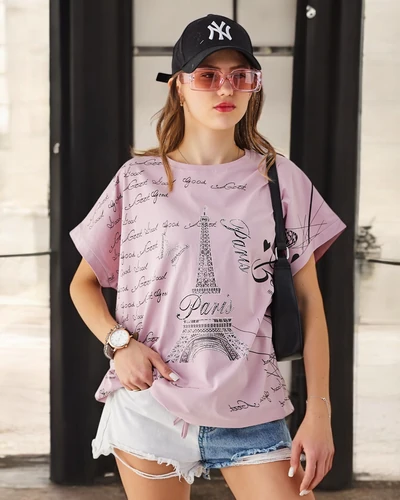 Royalfashion Naiste Puuvillane T-särk Hea Pariis