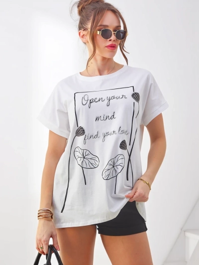 Royalfashion Naiste puuvillane T-särk huvitava printimusega