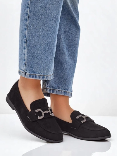 Royalfashion Elegant naiste loafers, mida kaunistavad zirkoonid Zante