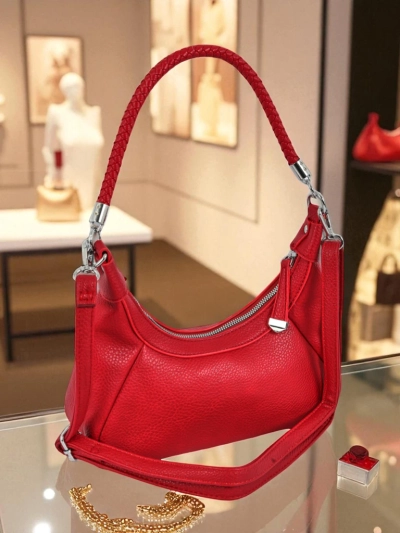 Royalfashion Small Women's Eco-Leather Handbag with Decorative Strap Lacquea