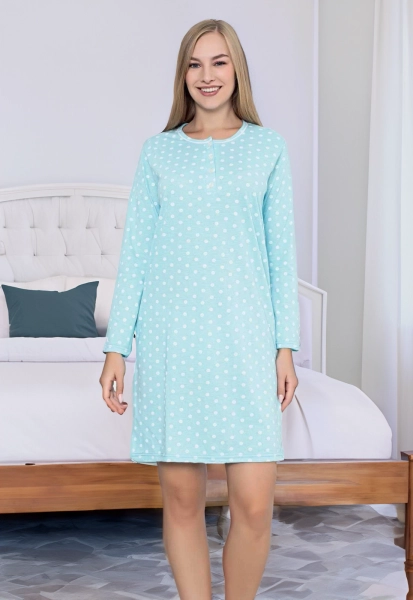 Пижама для женщин Royalfashion из хлопка с узором в горошек