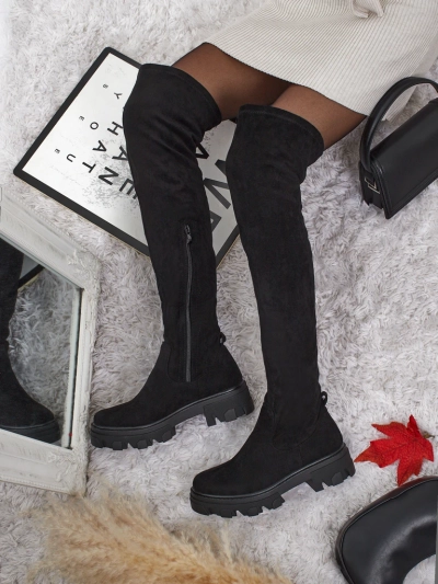 Naiste öko-seemisnahast põlve ületavad saapad Maelin