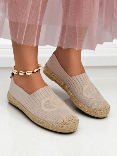Aurelia Royalfashion Espadrilles Beige - Flat slip-on women's shoes