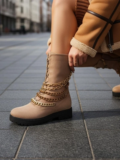 Royalfashion Women's bagger boots in light brown Goserre