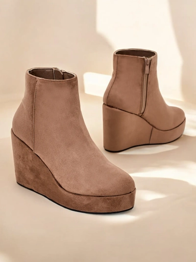 Royalfashion Women's Wedge Boots Sieffa