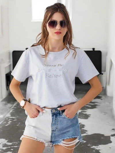 Royalfashion Naiste Puuvillane T-särk Naudi Hetke Koos Refresh