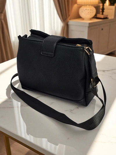 Small Quilted Handbag in Soft Eco-Leather Cinder Loom